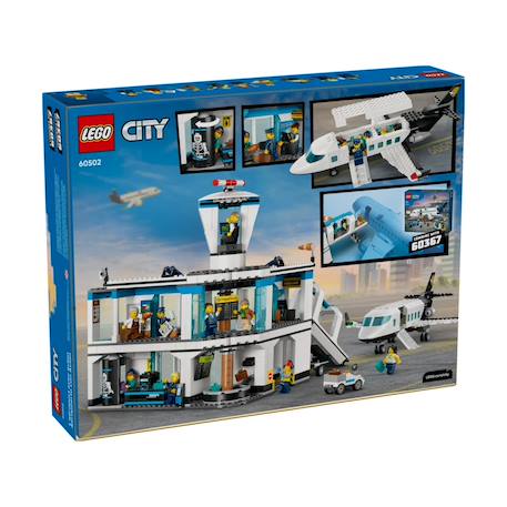 Lego 60502 - l’aéroport et l’avion city Multicolore 6 - vertbaudet enfant 