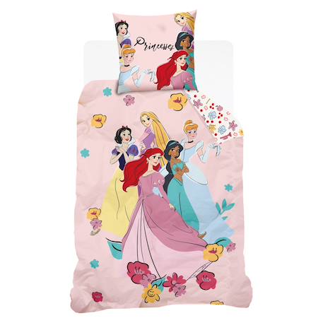 Housse de couette disney princesses coton Beige 1 - vertbaudet enfant 