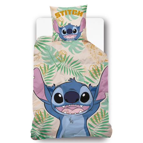 Housse de couette disney lilo et stitch jungle coton Beige 1 - vertbaudet enfant 