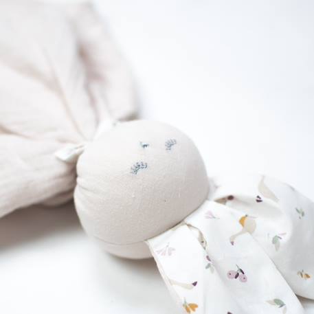 Doudou plat lapin  sidonia Sidonia, beige, écru, blanc 2 - vertbaudet enfant 