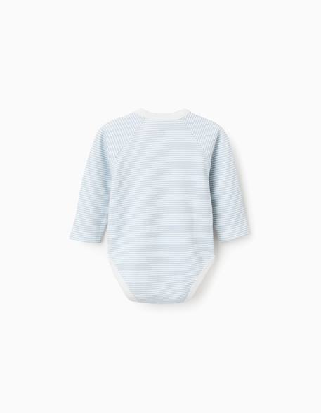3 bodies en coton croisés rayés/imprimés Multicolore 2 - vertbaudet enfant 