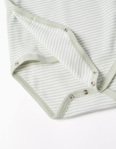 Lot de 4 bodies en coton croisés Multicolore 4 - vertbaudet enfant 
