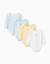 Lot de 4 bodies en coton rayés/imprimés Multicolore 1 - vertbaudet enfant 