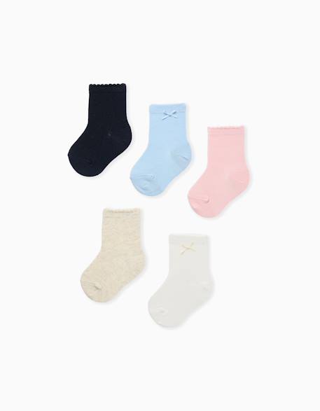 Bébé-Chaussettes, Collants-5 paires de chaussettes unies