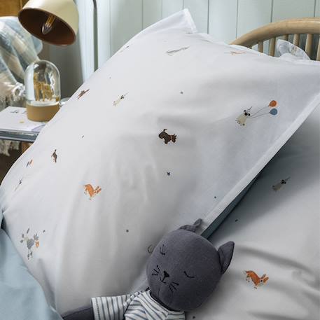 Taie d'oreiller enfant imprimée en percale de coton, la parade en fete Bleu 5 - vertbaudet enfant 