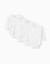 Lot de 4 bodies en coton croisés unis/côtelés Blanc 1 - vertbaudet enfant 