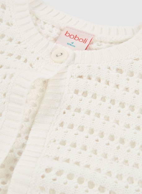 Gilet fille coton Blanc 3 - vertbaudet enfant 