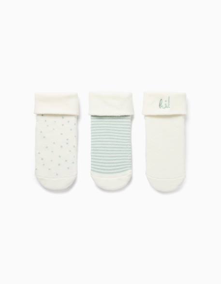 Bébé-Lot de 3 paires de chaussettes à tige pliée