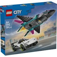 Jouet-Jeux d'imagination-Lego 60489 - le jet contre la voiture city
