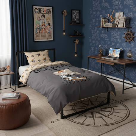 Housse de couette one piece vogue merry coton Gris 3 - vertbaudet enfant 