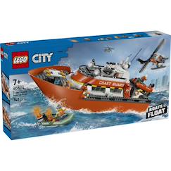 Jouet-Jeux d'imagination-Lego 60504 - bateau et hélicoptère des gardes-côtes city