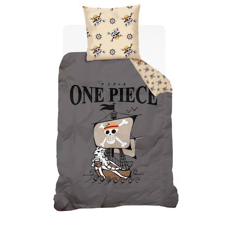 Housse de couette one piece vogue merry coton Gris 1 - vertbaudet enfant 