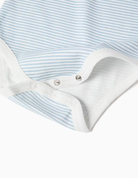 Lot de 4 bodies en coton rayés/imprimés Multicolore 4 - vertbaudet enfant 