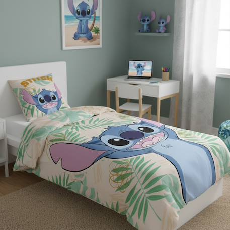 Housse de couette disney lilo et stitch jungle coton Beige 3 - vertbaudet enfant 