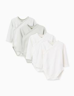 Bébé-Body-Lot de 4 bodies en coton croisés