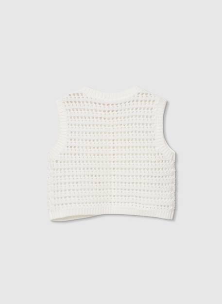 Gilet fille coton Blanc 2 - vertbaudet enfant 