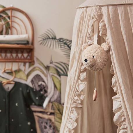 Peluche musicale teddy bear naturel Beige+Ecru+Gris+Rose, noir 5 - vertbaudet enfant 