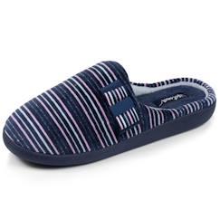 Vêtements de grossesse-Chaussons mules microvelours semelle ergonomique soutien voûte plantaire