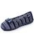 Chaussons ballerines velours semelle ergonomique Noir+Rayure marine 12 - vertbaudet enfant 