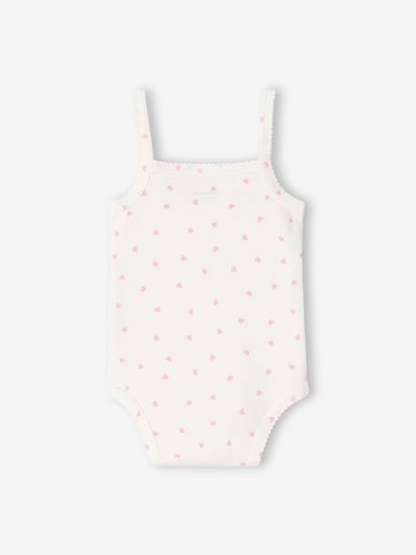 Lot 3 bodies fille bretelles coton bio écru 5 - vertbaudet enfant 