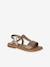 Sandales cuir fille collection maternelle JAUNE CLAIR METALLISE+marron+marron imprimé+turquoise 11 - vertbaudet enfant 