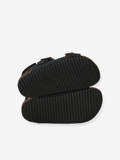 Sandales garçon cuir boucles bleu 5 - vertbaudet enfant 