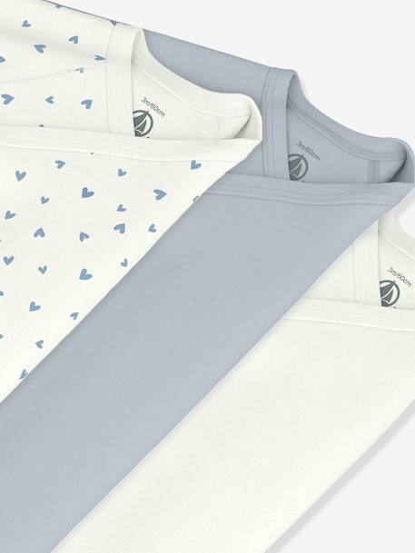 Lot de 3 bodies croisés Petit Bateau blanc 3 - vertbaudet enfant 