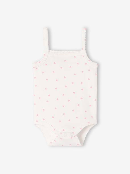 Lot 3 bodies fille bretelles coton bio écru 2 - vertbaudet enfant 
