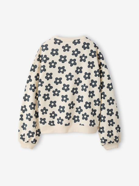 Sweat coupe large marine+marron+vanille 14 - vertbaudet enfant 