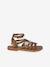 Sandale spartiate fille cuir à boucles camel 2 - vertbaudet enfant 