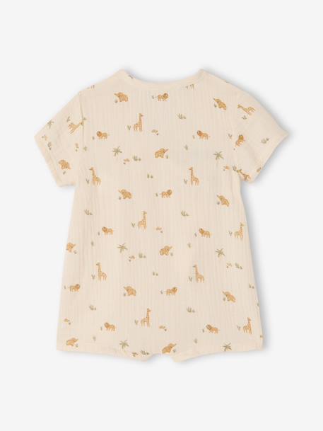 Combishort coton bio personnalisable écru 2 - vertbaudet enfant 