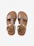 Sandales cuir fille collection maternelle JAUNE CLAIR METALLISE+marron+marron imprimé+turquoise 14 - vertbaudet enfant 