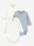 Lot de 3 bodies croisés Petit Bateau blanc 1 - vertbaudet enfant 