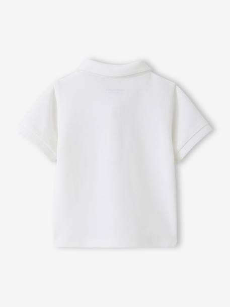 Polo bébé manches courtes à personnaliser blanc 3 - vertbaudet enfant 