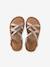 Sandales enfant fille cuir tresses or 4 - vertbaudet enfant 
