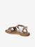 Sandales cuir fille collection maternelle JAUNE CLAIR METALLISE+marron+marron imprimé+turquoise 13 - vertbaudet enfant 