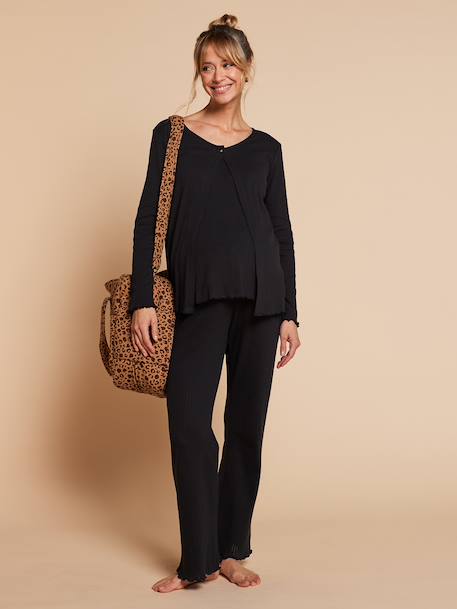 Ensemble 3 pièces femme grossesse allaitement noir 4 - vertbaudet enfant 