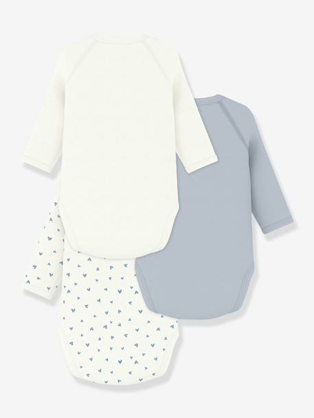 Lot de 3 bodies croisés Petit Bateau blanc 2 - vertbaudet enfant 