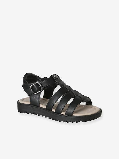 Sandales enfant fille multi-brides collection maternelle noir 2 - vertbaudet enfant 