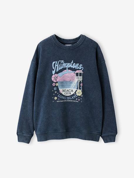 Sweat fille Hamptons marine 3 - vertbaudet enfant 