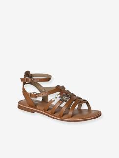 Chaussures-Chaussures fille 23-38-Sandale spartiate fille cuir à boucles