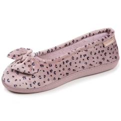 Vêtements de grossesse-Chaussons ballerines microvelours semelle ergonomique soutien voûte plantaire