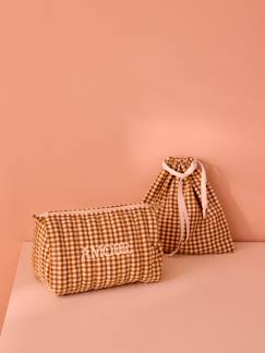Puériculture-Trousse de toilette en coton vichy