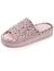 Chaussons mules ouvertes velours, plateforme 3,5 cm Bleucanard+Léopard blush 12 - vertbaudet enfant 