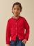 Cardigan  point fantaisie Ecru+Rouge theatre+Sorbet 11 - vertbaudet enfant 