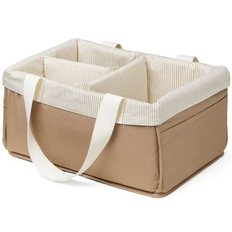 Organisateur de couches rayures marron Classic stripes camel 1 - vertbaudet enfant 