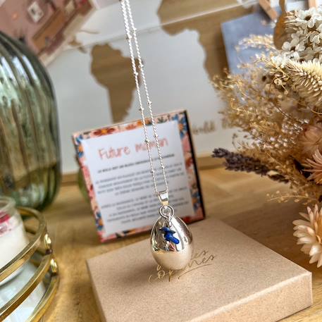 Bola de grossesse goutte argent lapis lazuli Argent 2 - vertbaudet enfant 