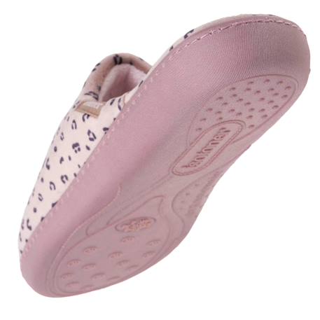 Chaussons mules microvelours semelle ergonomique soutien voûte plantaire Léopard blush 5 - vertbaudet enfant 