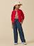 Cardigan  point fantaisie Ecru+Rouge theatre+Sorbet 10 - vertbaudet enfant 