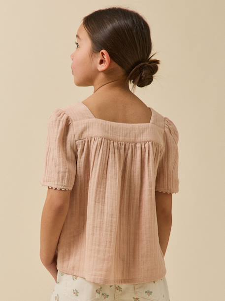 Chemise en gaze  - coton biologique Bleu pastel+Nude 6 - vertbaudet enfant 